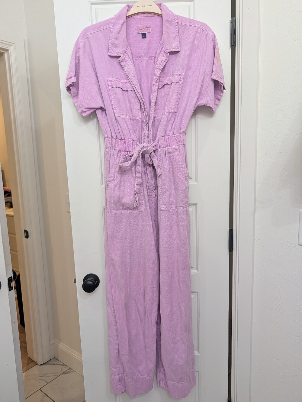Universal Thread Lavender-Pink Denim Jumpsuit